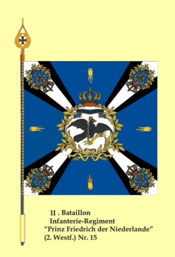 Arms of Infantry Regiment Prince Frederick of the Netherlands (2nd Westphalian) No 15, Germany