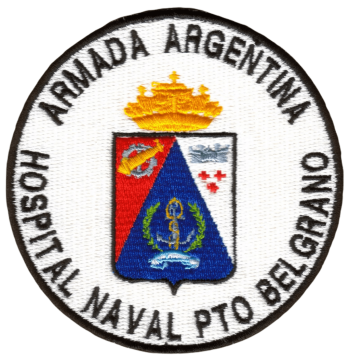 Coat of arms (crest) of the Puerto Belgrano Naval Hospital, Argentine Navy