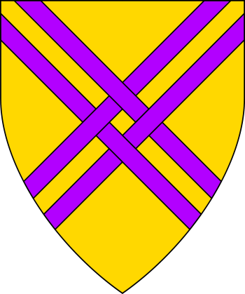 Heraldic glossary:Saltire Parted and Fretted