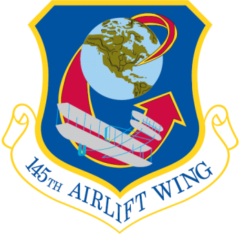 Coat of arms (crest) of the 145th Airlift Wing, North Carolina Air National Guard