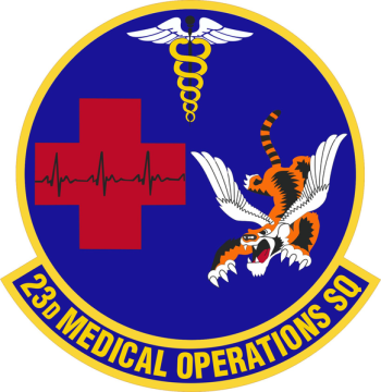 Coat of arms (crest) of the 23rd Medical Operations Squadron, US Air Force