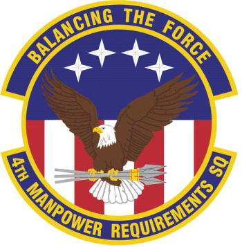Coat of arms (crest) of the 4th Manpower Requirements Squadron, US Air Force