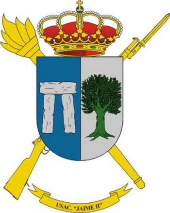 Coat of arms (crest) of the Barracks Services Unit Jaime II, Spanish Army