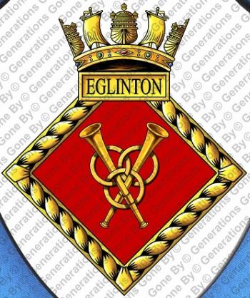 Coat of arms (crest) of the HMS Eglinton, Royal Navy