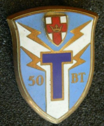 Coat of arms (crest) of the 50th Signal Battalion, French Army
