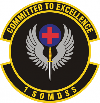 Coat of arms (crest) of the 1st Special Operations Medical Support Squadron, US Air Force