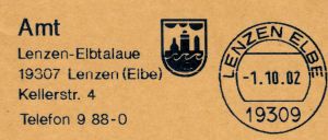 Wappen von Amt Lenzen-Elbtalaue/Coat of arms (crest) of Amt Lenzen-Elbtalaue