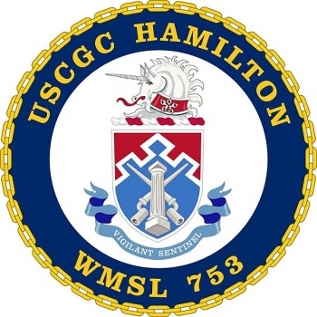 Coat of arms (crest) of the USCGC Hamilton (WMSL-753)