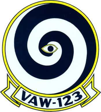 Coat of arms (crest) of the Carrier Airborne Early Warning Squadron (VAW)-123 Screwtops, US Navy