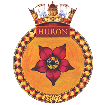 Coat of arms (crest) of the HMCS Huron, Royal Canadian Navy