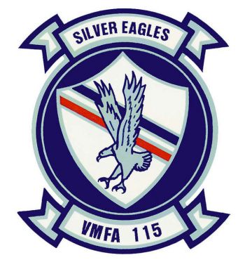 Coat of arms (crest) of VMFA-115 Silver Eagles, USMC