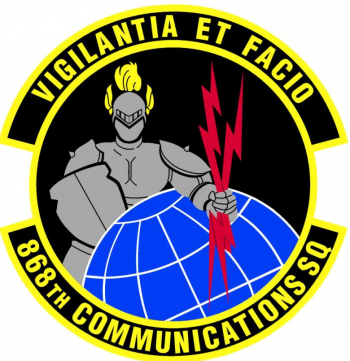 Coat of arms (crest) of the 868th Communications Squadron, US Air Force
