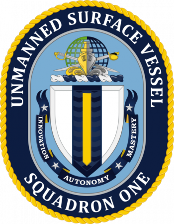 Coat of arms (crest) of Unmanned Surface Vessel Squadron One, US Navy