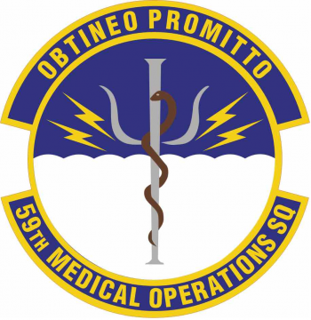 Coat of arms (crest) of the 59th Medical Operations Squadron, US Air Force