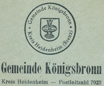 Wappen von Königsbronn/Coat of arms (crest) of Königsbronn