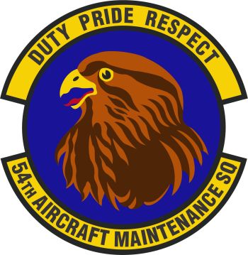Coat of arms (crest) of the 54th Aircraft Maintenance Squadron, US Air Force