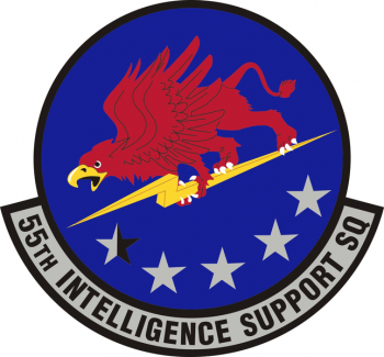 Coat of arms (crest) of the 55th Intelligence Support Squadron, US Air Force