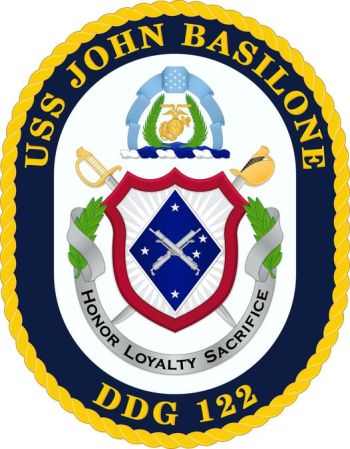 Coat of arms (crest) of the Destroyer USS John Basilone (DDG-122)