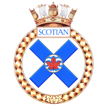 Coat of arms (crest) of the HMCS Scotian, Royal Canadian Navy