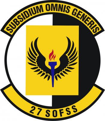 Coat of arms (crest) of the 27th Special Operations Force Support Squadron, US Air Force