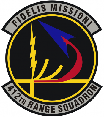 Coat of arms (crest) of the 412th Range Squadron, US Air Force