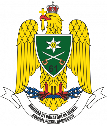Coat of arms (crest) of 61st Mountain Rifle Brigade General Virgil Bádulescu, Romanian Army