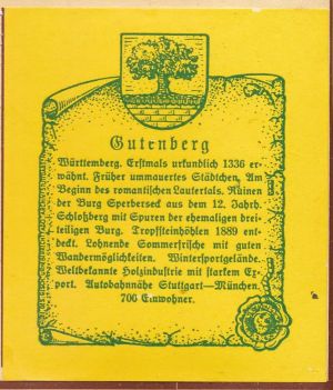 Wappen von Gutenberg (Lenningen)/Coat of arms (crest) of Gutenberg (Lenningen)