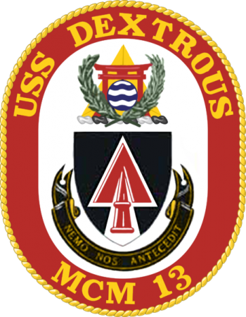 Coat of arms (crest) of Mine Countermeasures Ship USS Dextrous