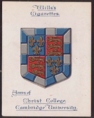Coat of arms (crest) of Christ's College (Cambridge University)