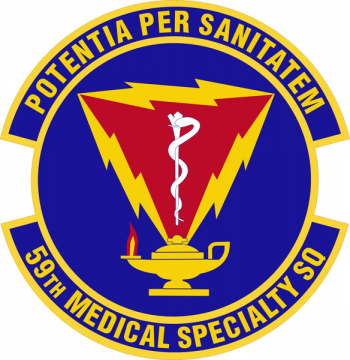 Coat of arms (crest) of the 59th Medical Specialty Squadron, US Air Force