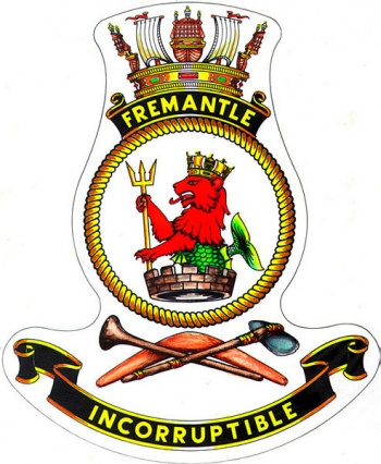 Coat of arms (crest) of the HMAS Fremantle, Royal Australian Navy