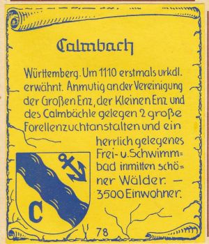 Wappen von Calmbach/Coat of arms (crest) of Calmbach