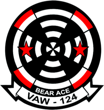 Coat of arms (crest) of the Carrier Airborne Early Warning Squadron (VAW) - 124 Bear Aces, US Navy