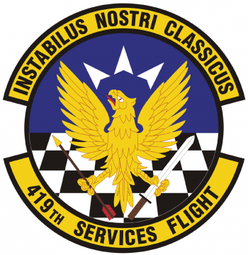 Coat of arms (crest) of the 419th Services Flight, US Air Force