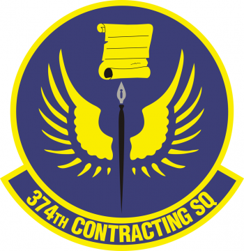 Coat of arms (crest) of the 374th Contracting Squadron, US Air Force