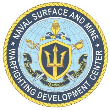 Coat of arms (crest) of the Naval Surface and Mine Warfighting Development Center, US Navy