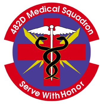 Coat of arms (crest) of the 482nd Medical Squadron, US Air Force