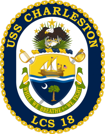 Coat of arms (crest) of the Littoral Combat Ship USS Charleston (LCS-18)