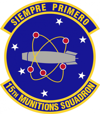 Coat of arms (crest) of the 15th Munitions Squadron, US Air Force