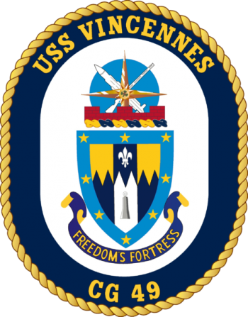 Coat of arms (crest) of the Cruiser USS Vincennes
