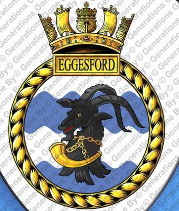 Coat of arms (crest) of the HMS Eggesford, Royal Navy
