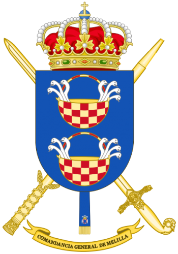 Coat of arms (crest) of Melilla General Command, Spanish Army