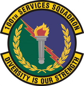 Coat of arms (crest) of the 100th Services Squadron, US Air Force