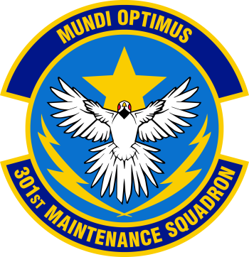 Coat of arms (crest) of the 301st Maintenance Squadron, US Air Force