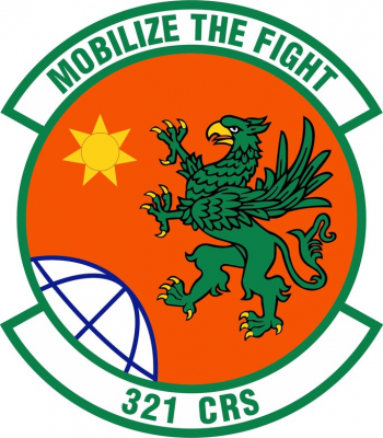 Coat of arms (crest) of the 321st Contingency Response Squadron, US Air Force