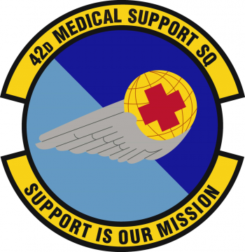 Coat of arms (crest) of the 42nd Medical Support Squadron, US Air Force