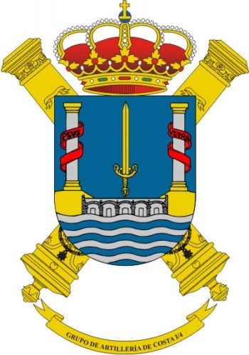Coat of arms (crest) of the Coastal Artillery Group I-4, Spanish Army