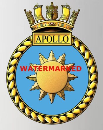 Coat of arms (crest) of the HMS Apollo, Royal Navy
