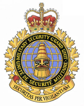 Coat of arms (crest) of the Military Security Guard Unit, Canada