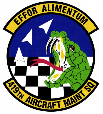 Coat of arms (crest) of the 419th Aircraft Maintenance Squadron, US Air Force